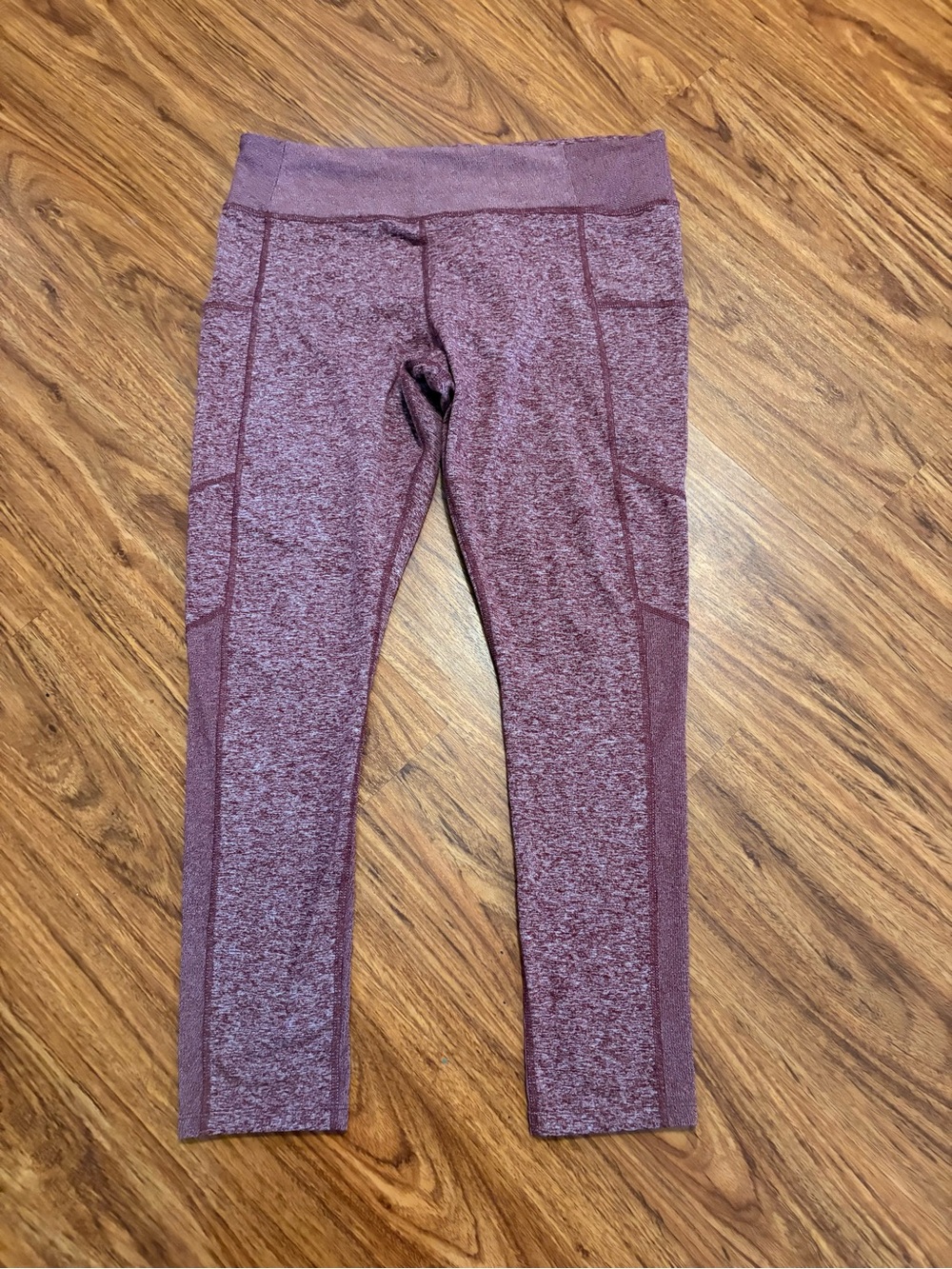 Member’s Mark Heather Maroon Performance Leggings with Side Panels - XL